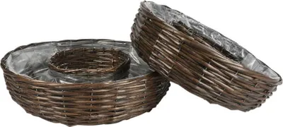 Produktbild von Weidenkranz 2er Set - Pflanzschale zum Bepflanzen und Dekorieren