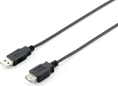 Image de Equip Kabel USB-A 2.0 -> A Verl. St/Bu  3.00m 480Mbps     sw Polybeutel