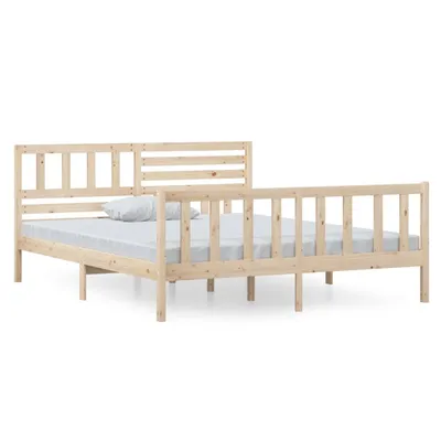 Produktbild von vidaXL Massivholzbett 135x190 cm