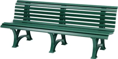 Produktbild von Gartenbank Jamaika | 4-Sitzer | Grün | HxBxT 80x200x64cm | Witterungs- & UV-beständiger Kunststoff | Parkbank Sitzbank Außenbereich Garten Balkon Terrasse