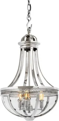 Produktbild von Casa Padrino Luxus Laterne - Luxus Nickel Hängeleuchte