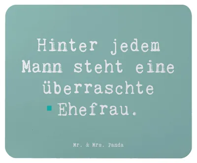Produktbild von Mr. & Mrs. Panda Mousepad Spruch Überraschte Ehefrau - Meeresbrise - Geschenk, pc, Liebe, Mouse Pad, einzigartige Designs, Freude, computer mauspad, Einzigartig, für