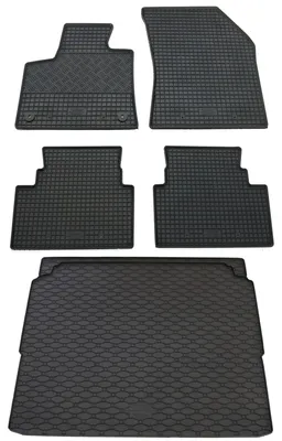 Rigum Gummi Fußmatten + Kofferraumwanne im Set für Citroen C5 Aircross, schwarz