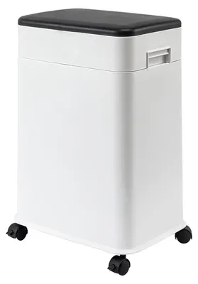 Produktbild von Küchenmülleimer höhenverstellbar 20 L mit Deckel und Rollen, Abfalleimer für die Küche