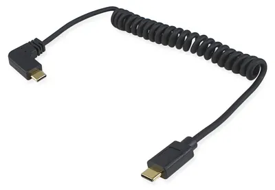 Immagine prodotto di Equip Kabel USB-C2.0->C 90°Coil  PD60W  St/St  1.00m schwarz