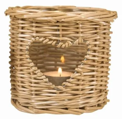Immagine prodotto di Mars & More, lanterna in rattan a forma di cuore, 12 cm