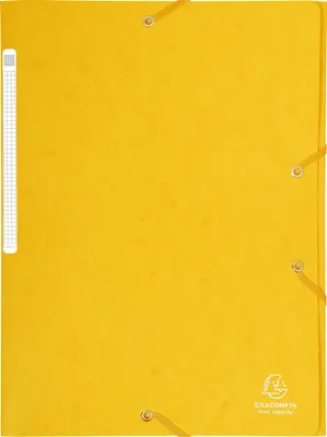 Produktbild von Exacompta 25x Sammelmappe + Gummizug 3 Klappen Karton 425g A4 MAXI Gelb 17106H