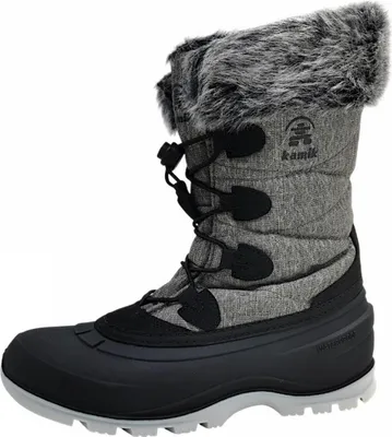 Image de Bottes d'hiver Kamik Momentum 3 pour femmes, doublées, couleur gris, modèle de loisirs