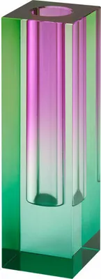 Produktbild von Gift Company Vase Sari, Dekovase, Blumenvase, Kristallglas, Grün / Lila, H 16.5 cm, 1127604008