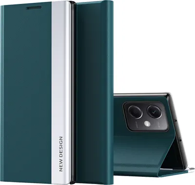 Produktbild von Hülle für Xiaomi Poco X5 /Redmi Note 12 5G Leder PolyurethanKlapphülle Schutzhülle mit Standfunktion Grün