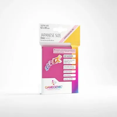 Produktbild von Gamegenic - PRIME Japanese Sized Sleeves Pink (60 Sleeves)