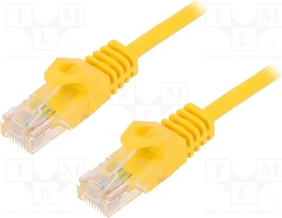 Obrázok produktu pre 1 kus žltého PVC kábla, dĺžka 1,5 m, typ RJ45-Kabel 5e (CP1047U)