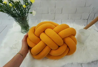 Produktbild von Knot Pillow Kissen / Größe 32cm x 41cm / Viele Farben zur Auswahl / Dekoratives Kissen / Kissen / Gebundenes Kissen / Knotenkissen / Skandinavisches Kissen /