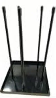 Produktbild von Cozary Abtropfgestell für SodaStream Flaschen, Flaschenhalter aus Edelstahl in Hochglanz-Schwarz, Flaschen Abtropfständer für 5 Flaschen (1,5 L), standsicher kompatibel mit SodaStream