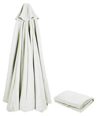 Image de Toile de rechange de 300 cm de diamètre pour parasols, parasols de plage, parasols de jardin, parasols à pied déporté, toiles rondes pour parasols d'extérieur, adaptée au jardin, à la terrasse, à la cour, à la piscine et à la plage.