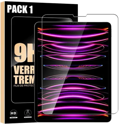 Image de Verre Trempé pour iPad Pro 12,9" (3/4/5/6 2018 2020 2021 2022) - Protection d'écran Transparent