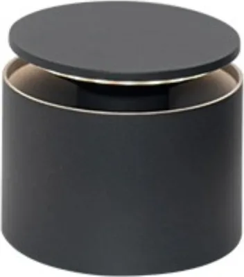 Produktbild von Zafferano Push Up Tischlampe - Aufladbare LED Außenlampe - 12 cm - Schwarz