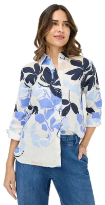 Produktbild von BRAX Style Vicki Bluse aus Leinen mit einem floralen Print