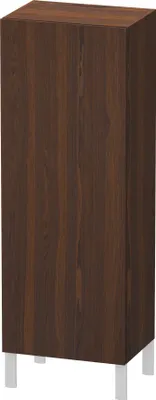 Produktbild von Halbhochschrank L-CUBE 500x363x1320mm Ans re nussbaum gebürstet Anschlag rechts nussbaum gebürstet