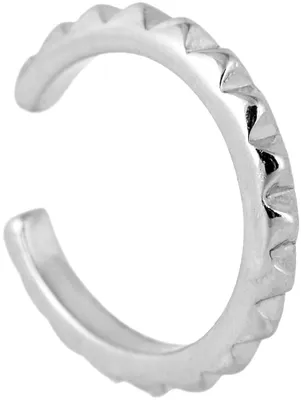Produktbild von styleBREAKER Damen Ear Cuff Klemm Ohrring mit Zacken Muster, Ohrstecker, Ohrclip, Fake Piercing, Helix 05090020