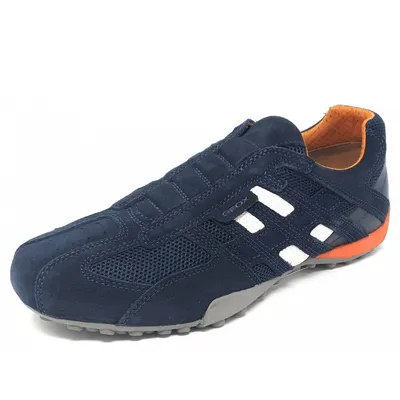 Produktbild von Geox SNAKE Herrenschuhe - sportliche Slipper - Halbschuhe blau Freizeit NEU