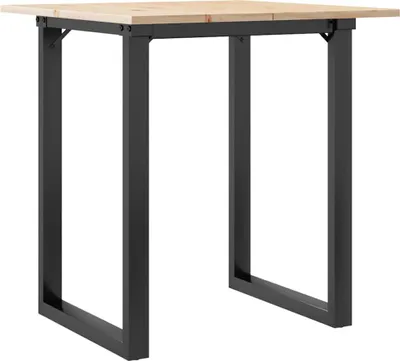 Produktbild von vidaXL Esstisch O-Gestell 70x70x75 cm Massivholz Kiefer und Stahl