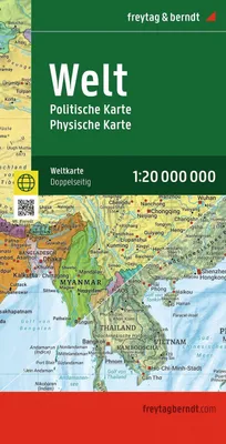 Produktbild von freytag & berndt Straßenkarte Weltkarte, politisch - physisch 1:20 Mio.