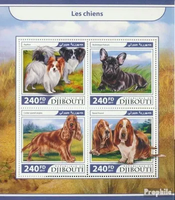 Produktbild von Briefmarken Dschibuti 2017 Mi 1717-1720 Kleinbogen (kompl. Ausg.) postfrisch Hunde