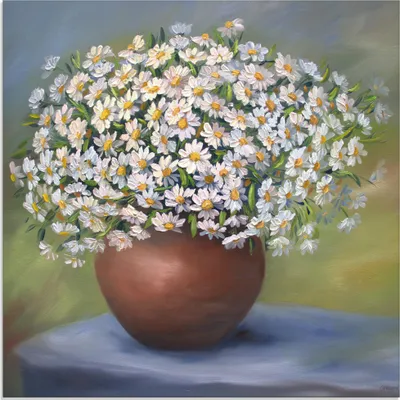 Produktbild von ARTland Glasbild Margeriten Größe: 40x40 cm