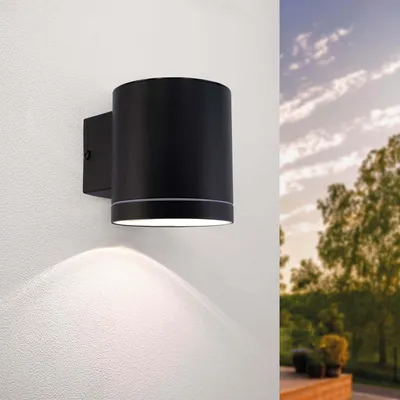 Produktbild von Ledvion Solar LED Wandlampe Arche Schwarz