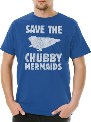 Produktbild von Urban Backwoods Save The Chubby Mermaids, Herren T-Shirt, Farbe: Royalblau, Größe: 5XL