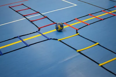 Immagine prodotto di Scala di coordinazione - set di 4 - pieghevole - Ideale per esercizi di coordinazione per qualsiasi sport!
