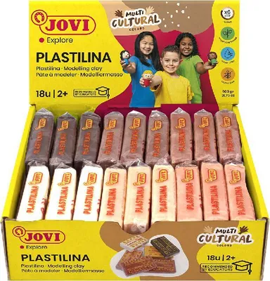 Image de JOVI multiculture plasticine 18 x 50 g