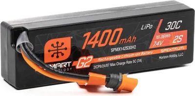 Produktbild von Spektrum Smart G2 LiPo 7.4V 1400mAh 30C IC2