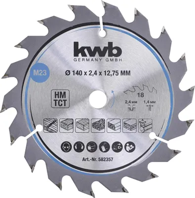 Immagine prodotto di kwb 582357 Lama circolare in metallo duro 140 x 12,75 mm 1 pz