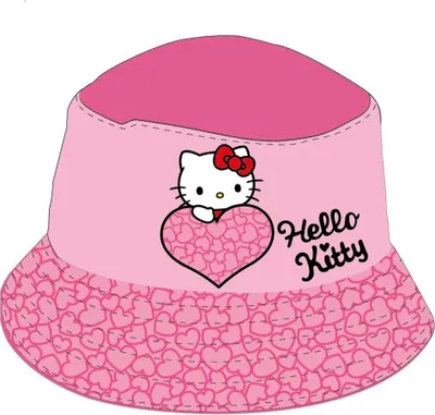 Imagen del producto de Sombrero para niños con estampado de Hello Kitty, protección UV, estilo pescador y ideal para la playa