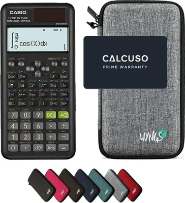 Produktbild von Casio fx-991ES Plus 2nd edition inkl. WYNGS Schutztasche Hellgrau - Wissenschaftlicher Taschenrechner - Basic Set