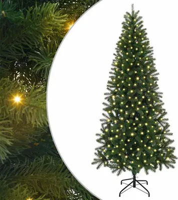 Obrázok produktu pre vidaXL Umelý vianočný stromček s 300 LED diódami zelený 180 cm PE a PVC