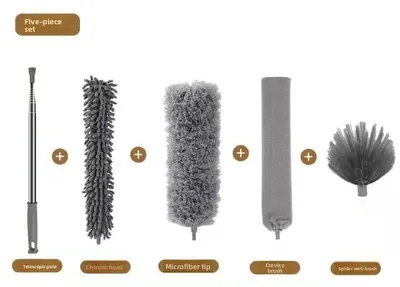 Immagine prodotto di Piumino per spolverare, accessorio di pulizia in microfibra, design flessibile, D