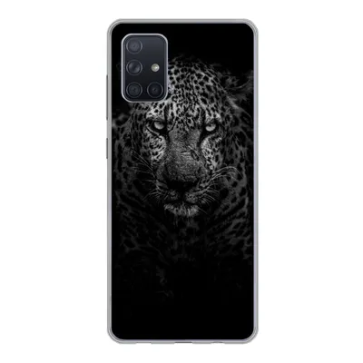 Produktbild von MuchoWow® Handyhülle Schutzhülle Hülle für Samsung Galaxy A51 Leopard - Schwarz - Weiß Silikon Softcase Handy Hülle - Schutzabdeckung