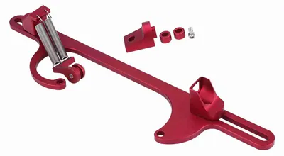 Zdjęcie produktu dla Uchwyt gaźnika z litego aluminium do gaźników Holley serii 4150 i 4160 – czerwony
