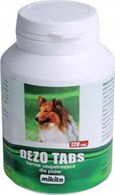 Produktbild von Dezo Tabs Mikita Ergänzungsfuttermittel für Hunde neutralisiert Gerüche 120 Tabletten
