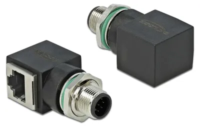 Productafbeelding van Delock netwerkadapter, M12 8-polige A-gecodeerde stekker naar RJ45-connector