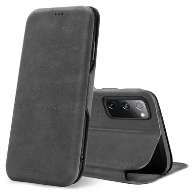 Produktbild von Conie Retro Klapp Tasche für Samsung Galaxy S20 FE Kartenfach Hülle Rundumschutz in Grau