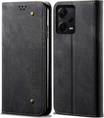 Obrázek produktu pro Redmi Note 12 Pro 5G Pouzdro, Kožené Peněženkové Pouzdro s Magnetickým Uzavíráním a Stojánkem pro Xiaomi Redmi Note 12 Pro 5G černé