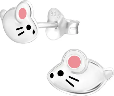 Produktbild von Kinder Ohrringe Ohrstecker 925 Sterling Silber mit Maus