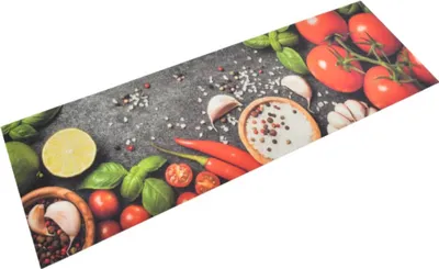 Produktbild von The Living Store Küchenteppich Waschbar Gemüse 60x180 cm Samt