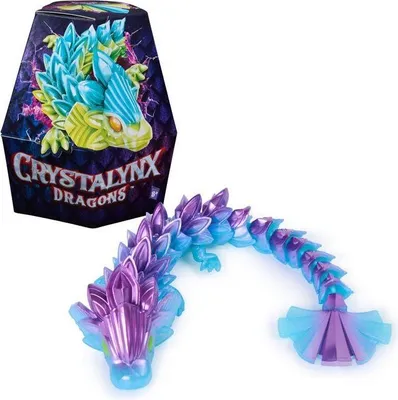 Produktbild von Artikulierter Drache Crystalynx, Zufälliges Modell, 23 cm, Sammelfigur, 6er Pack