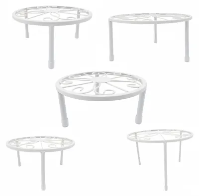 Immagine prodotto di Set di 5 supporti per piante rotondi Acciaio al carbonio