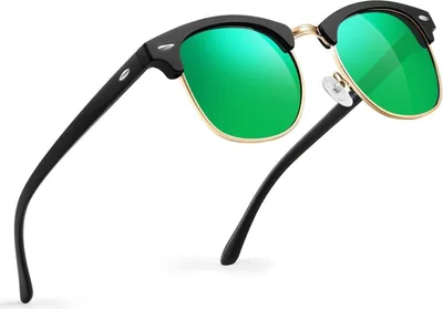 Produktbild von Polarisierte Sonnenbrille Herren Damen Schwarz UV400 Schutz Retro Outdoor